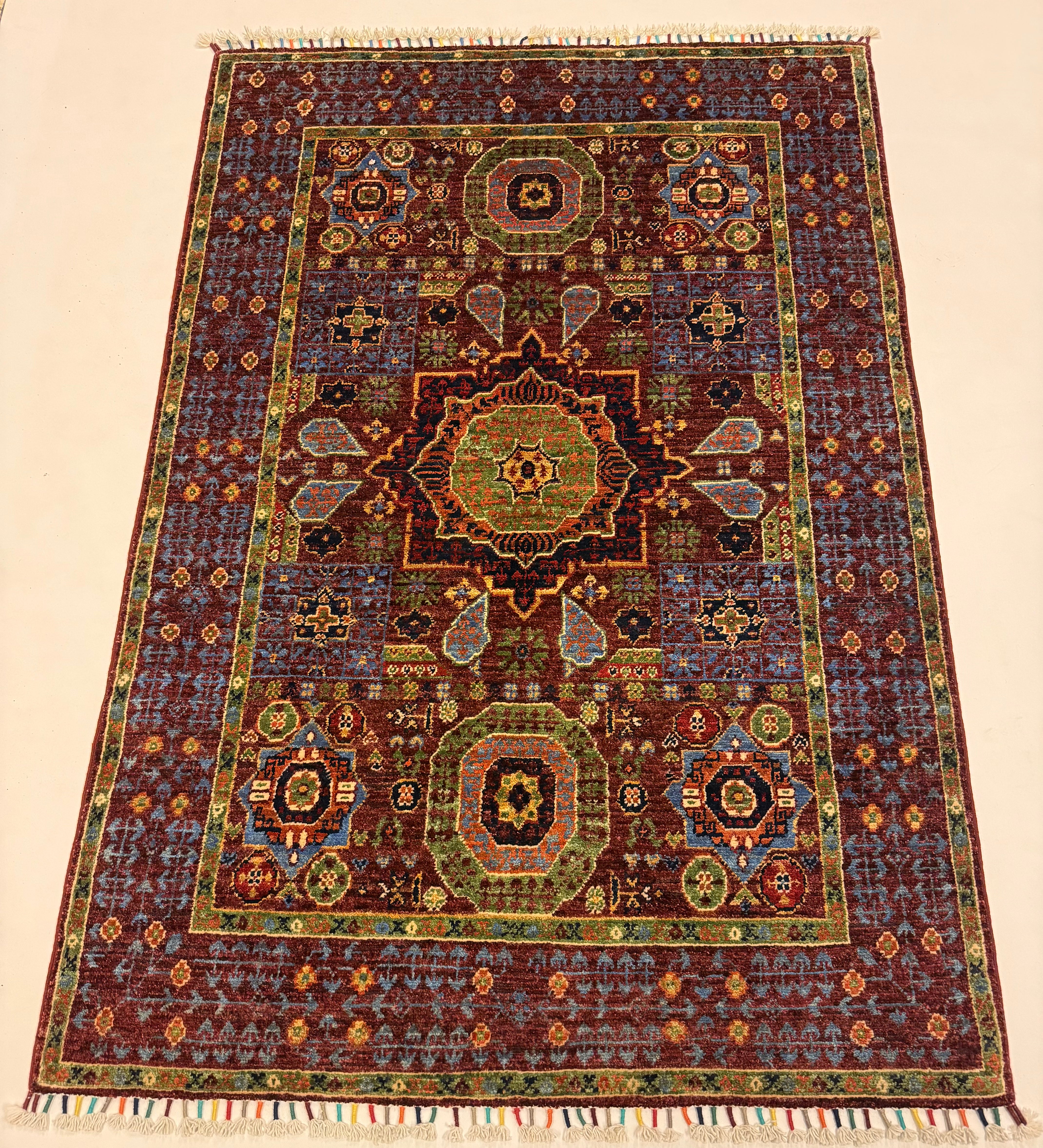 Handgeknoopt Mamluk Tapijt 102 X 152 CM