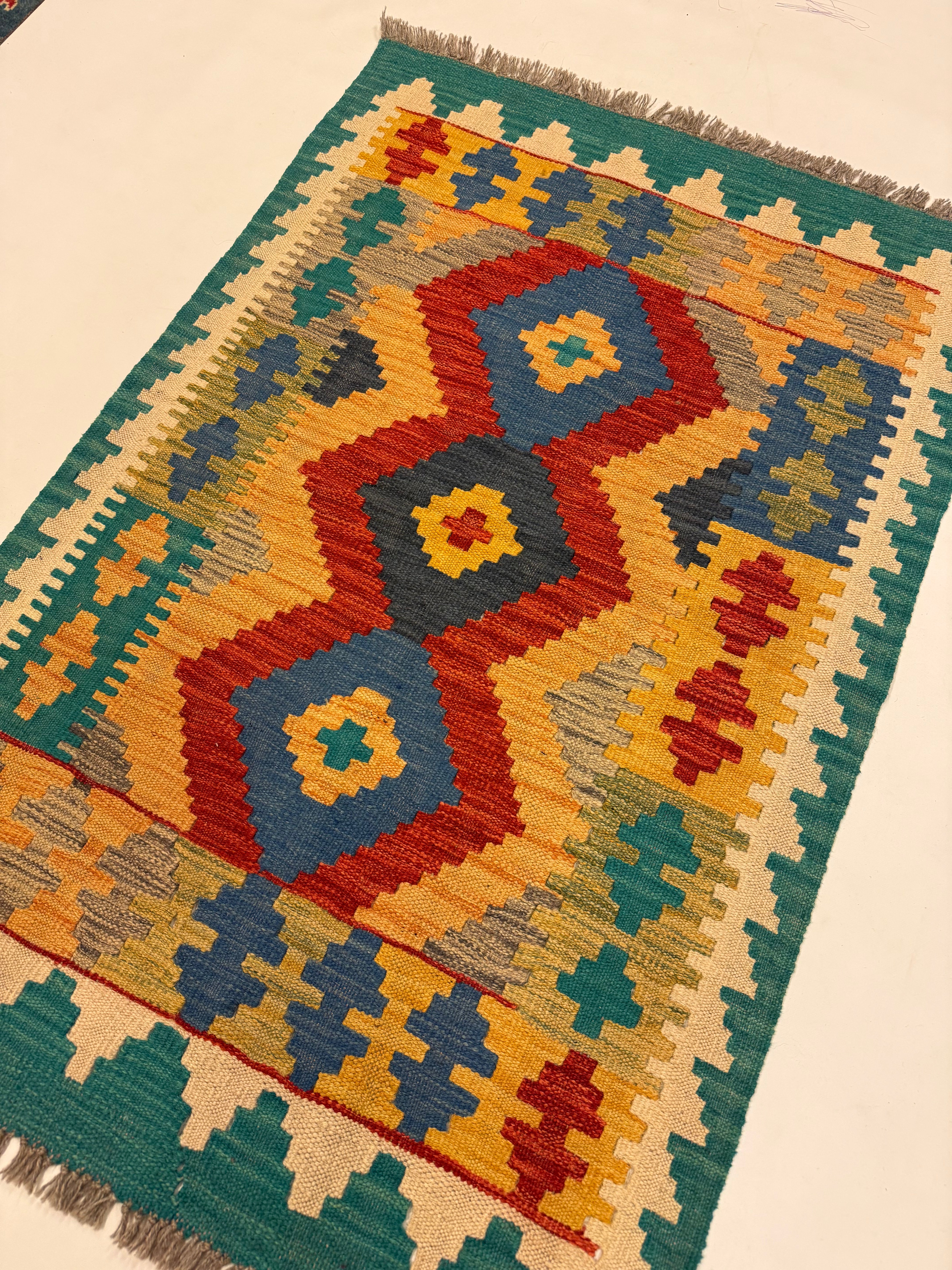 Afghaanse Kelim Handgeweven 82 X 124 CM
