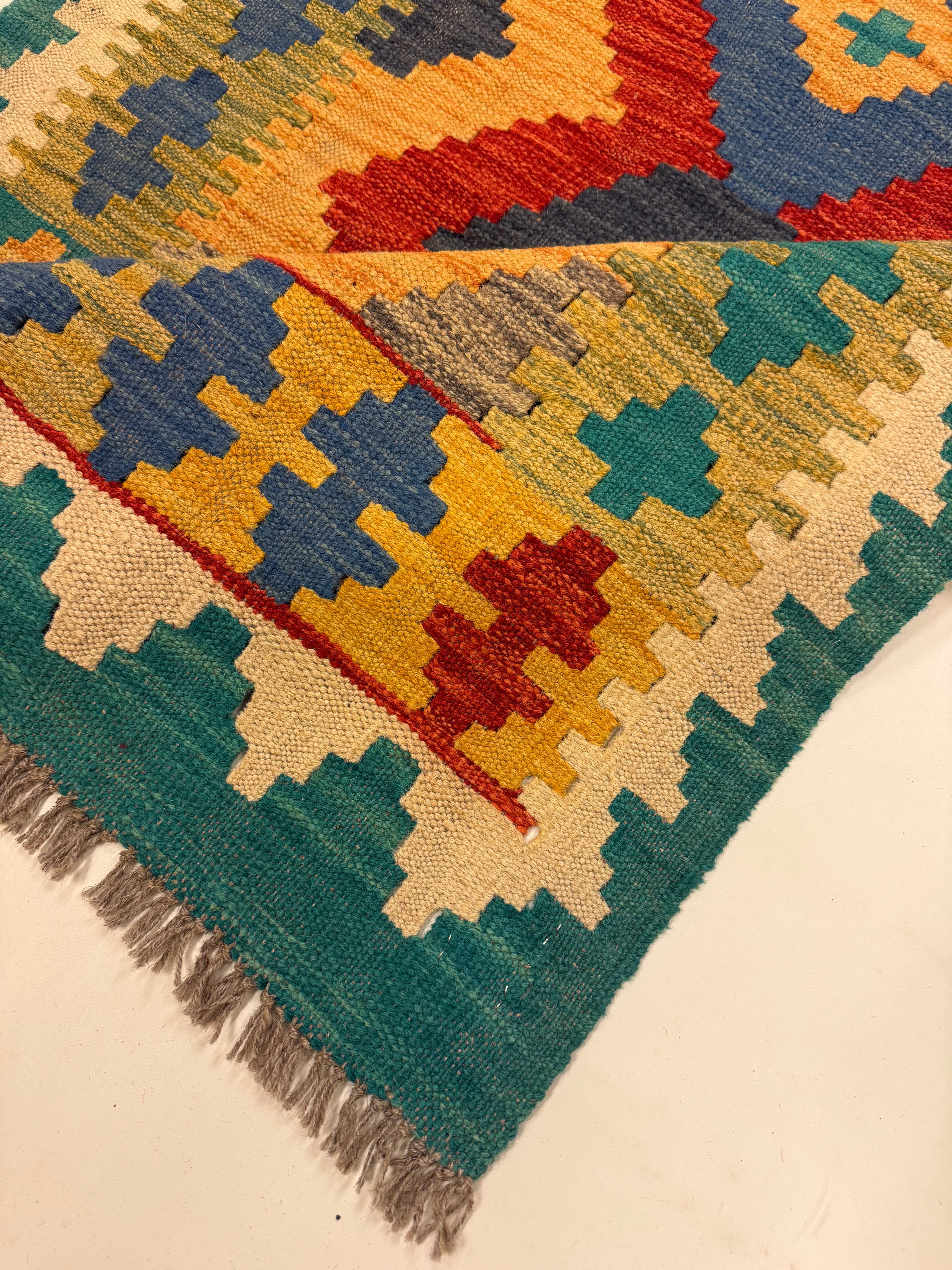 Afghaanse Kelim Handgeweven 82 X 124 CM
