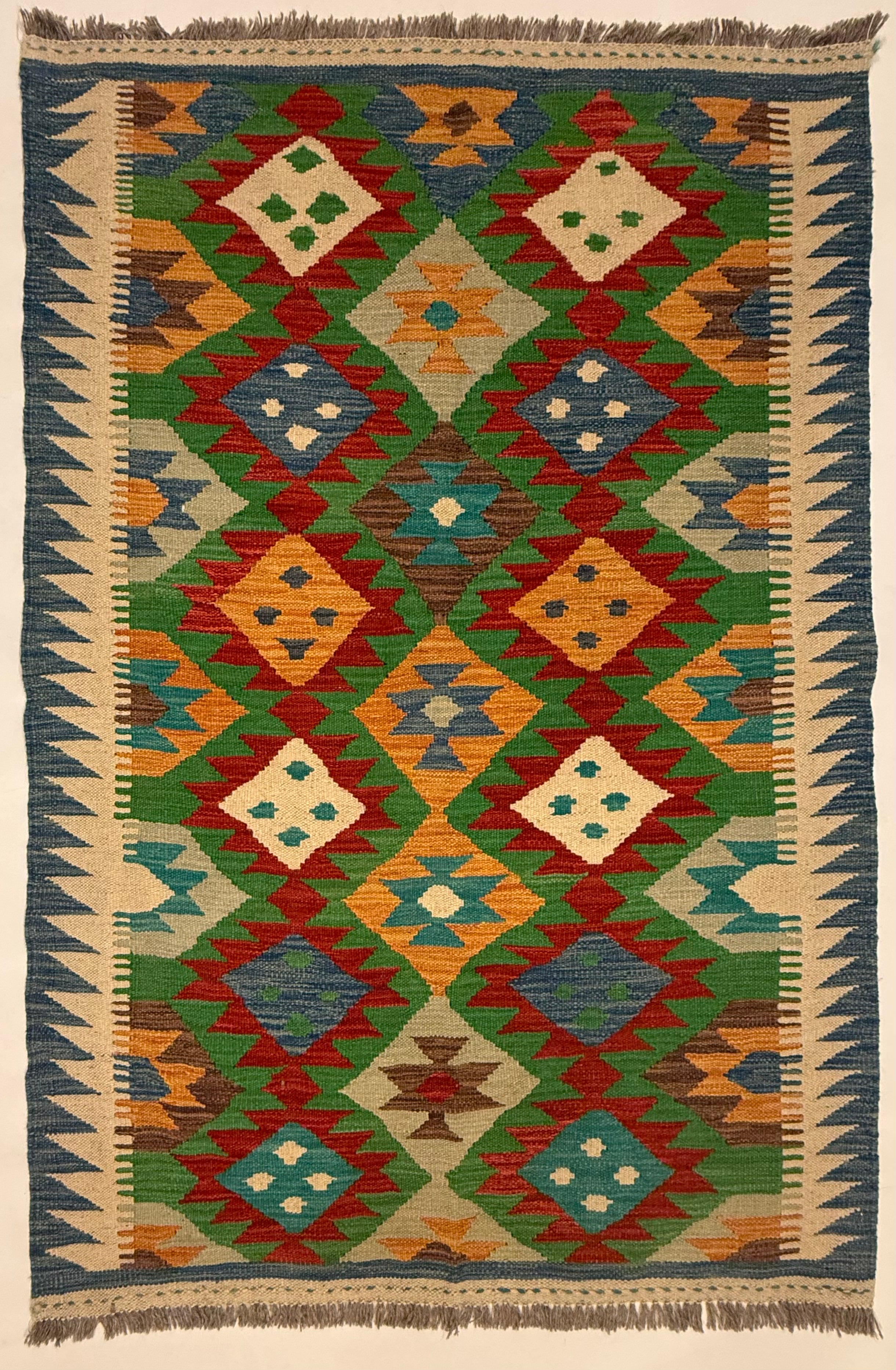Afghaanse Kelim Handgeweven 99 X 152 CM