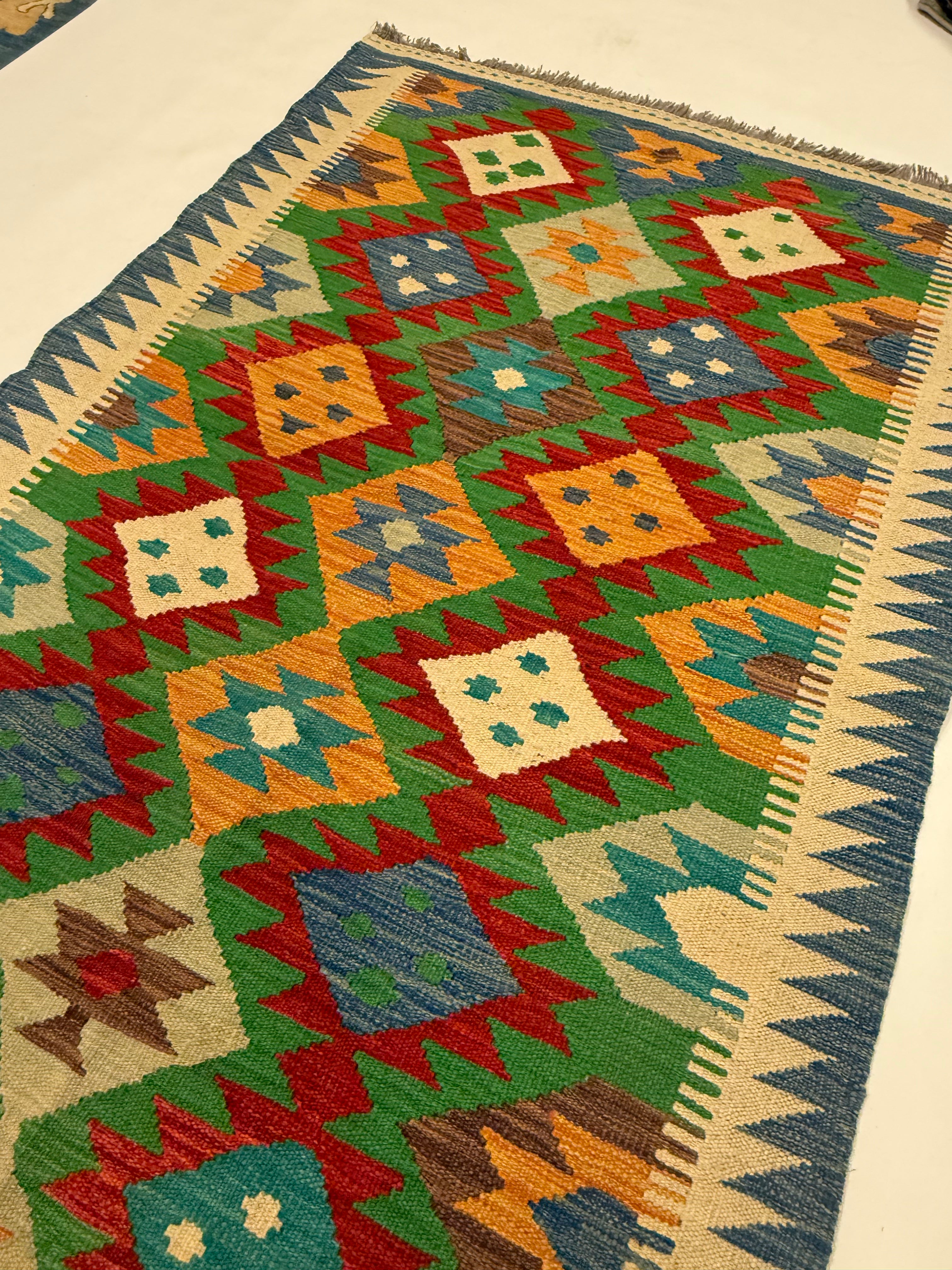 Afghaanse Kelim Handgeweven 99 X 152 CM