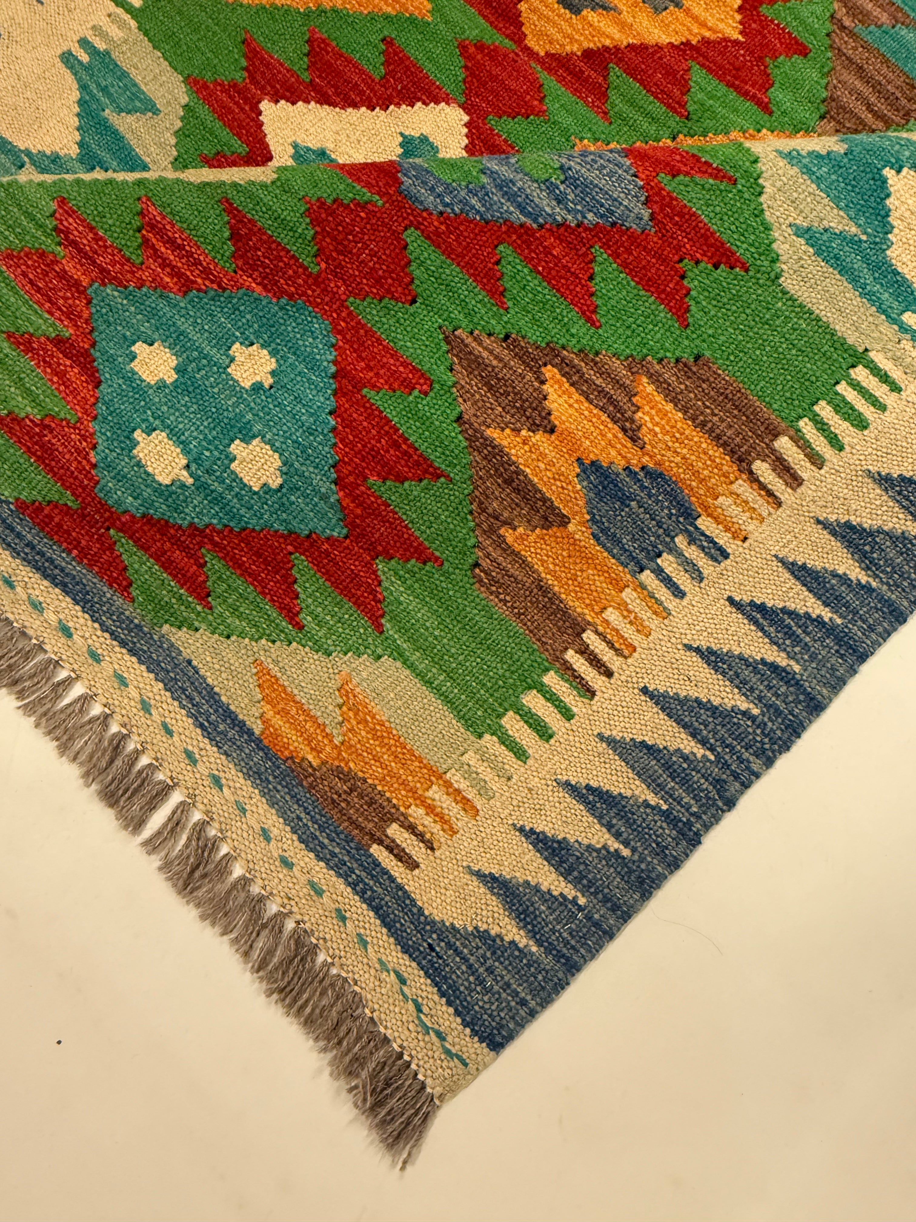 Afghaanse Kelim Handgeweven 99 X 152 CM