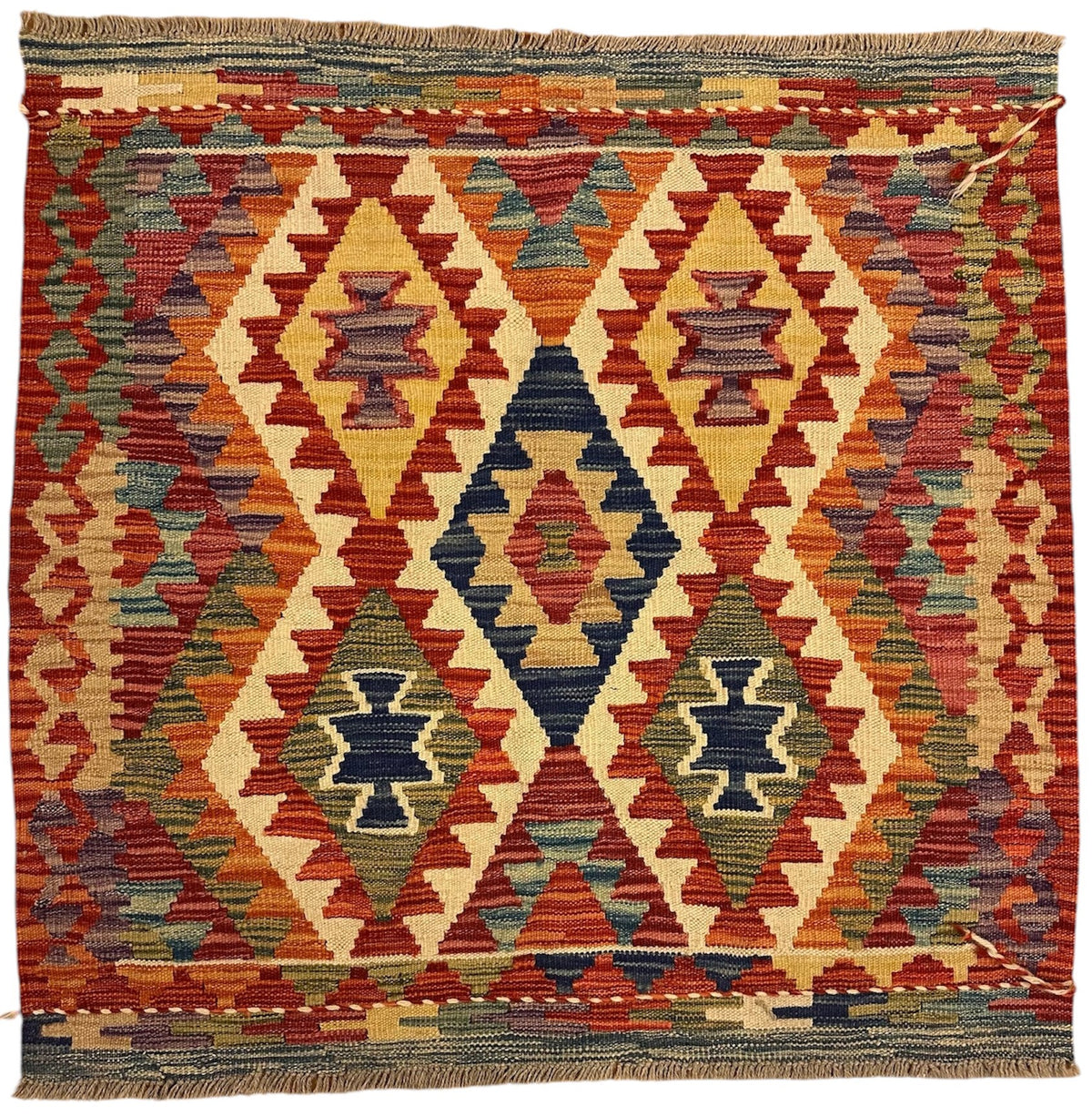 Handgeweven Afghaanse Kelim 99 X 102 CM