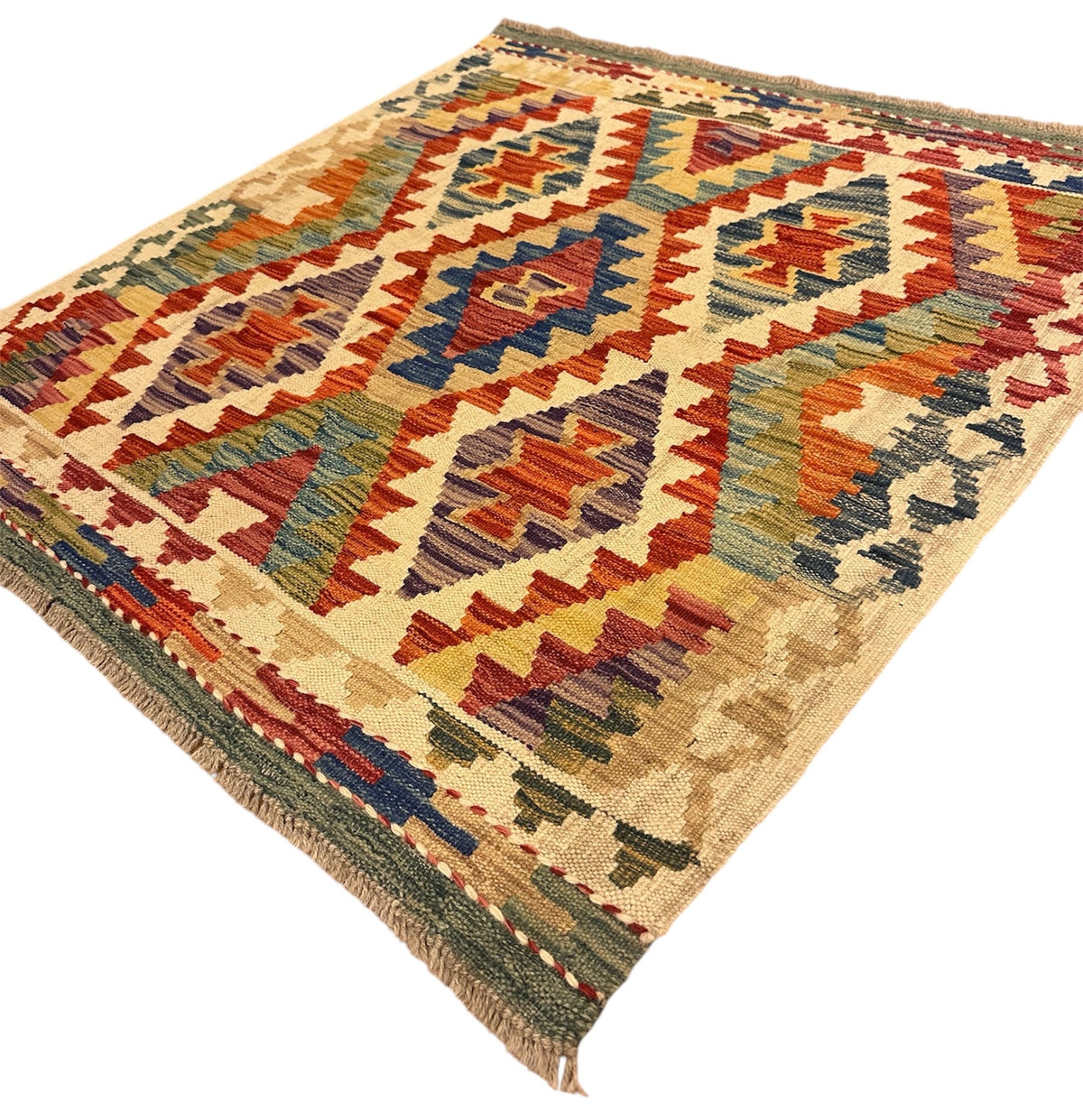 Handgeweven Afghaanse Kelim 100 X 101 CM