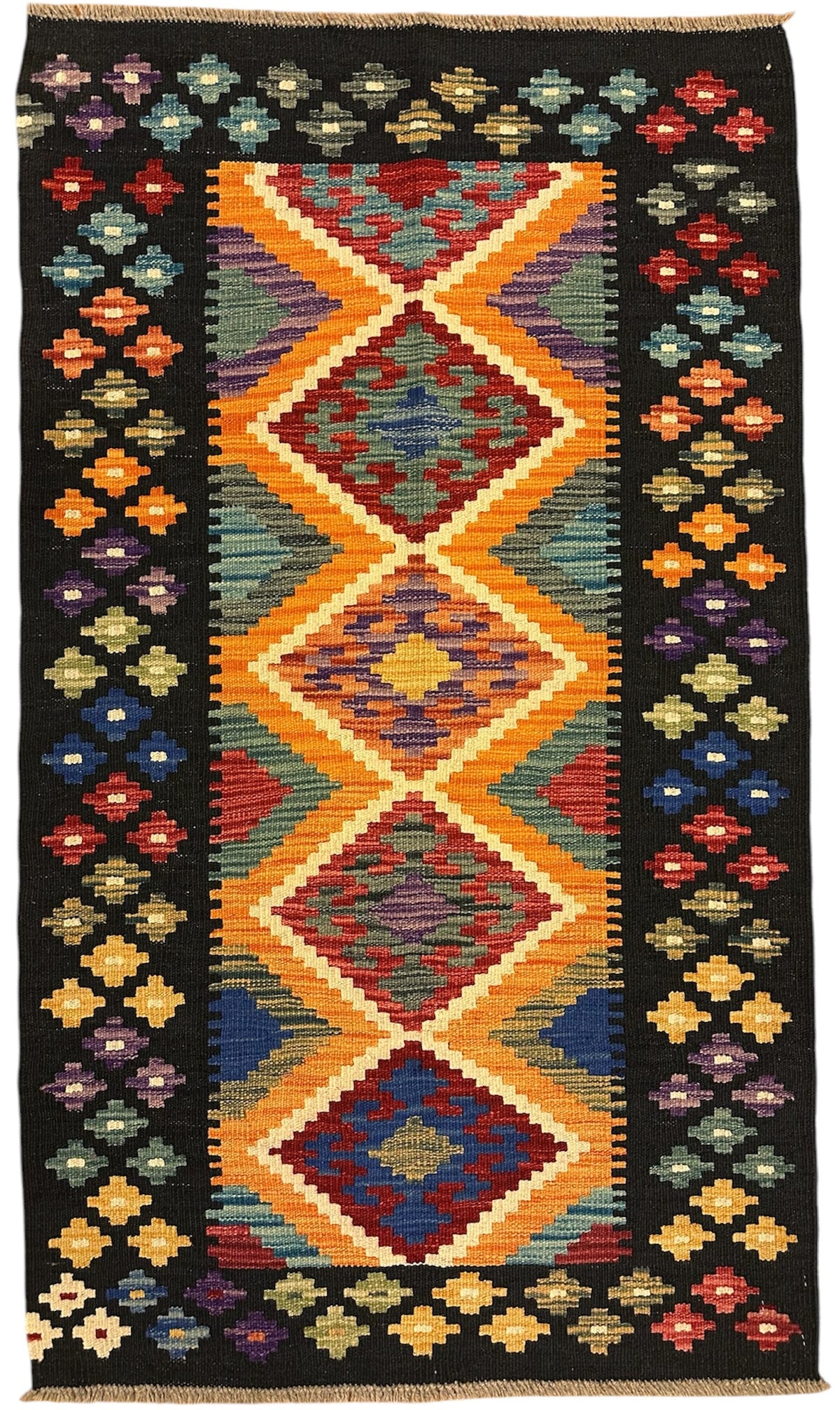 Handgeweven Afghaanse Kelim 83 X 144 CM