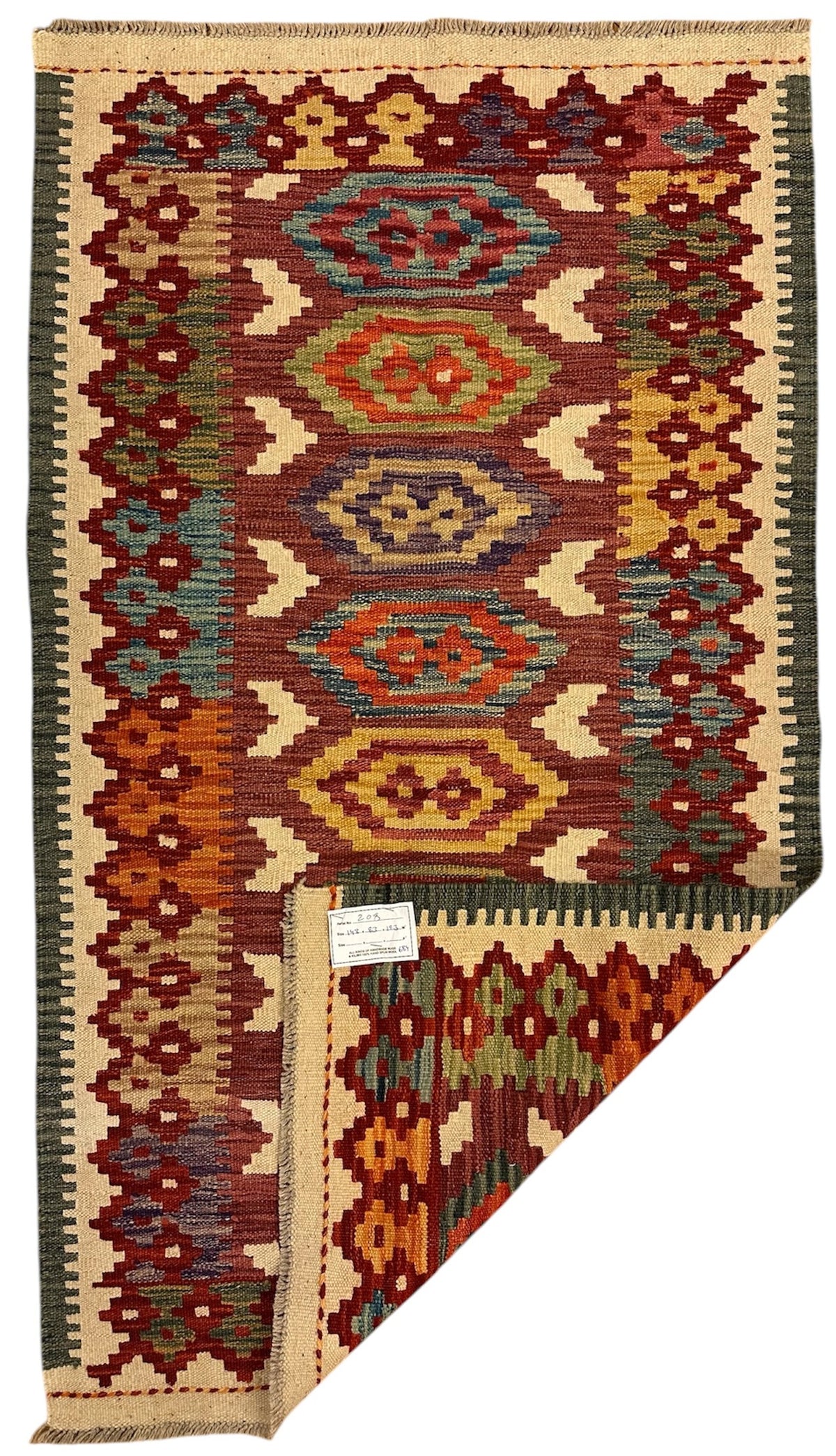 Handgeweven Afghaanse Kelim 83 X 148 CM