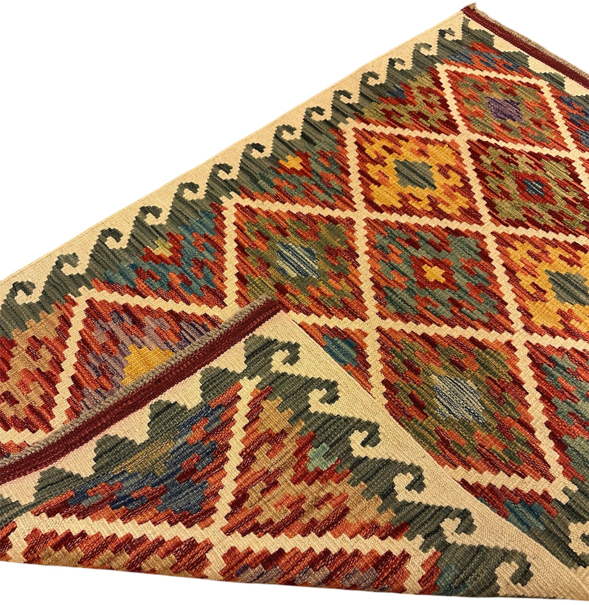 Handgeweven Afghaanse Kelim 84 X 139 CM