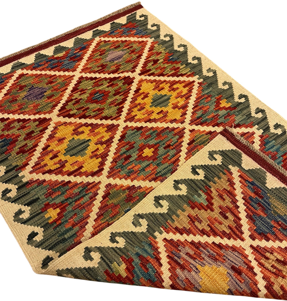 Handgeweven Afghaanse Kelim 84 X 139 CM