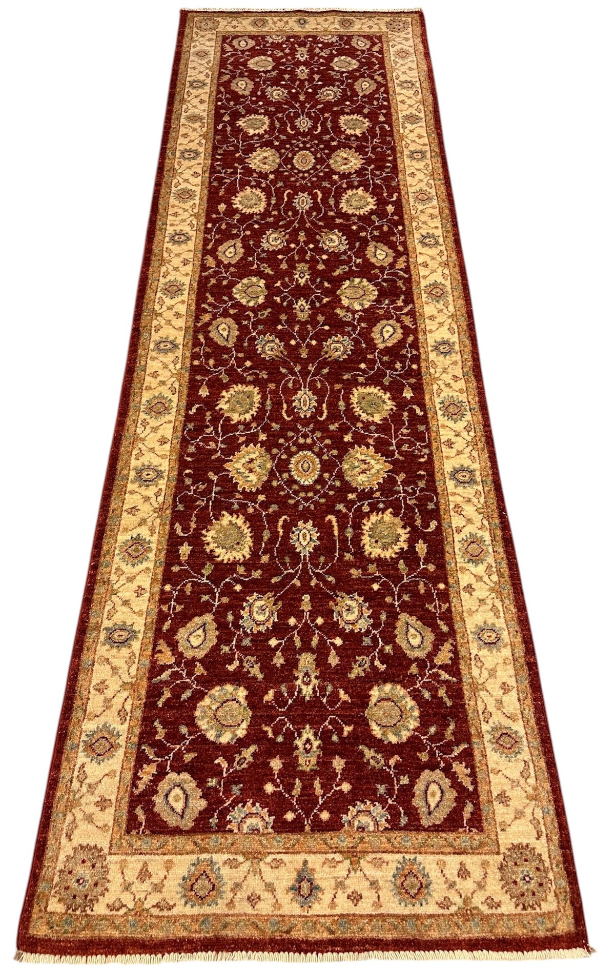 Afghaans Ziegler Loper 77 X 257 CM Handgeknoopt