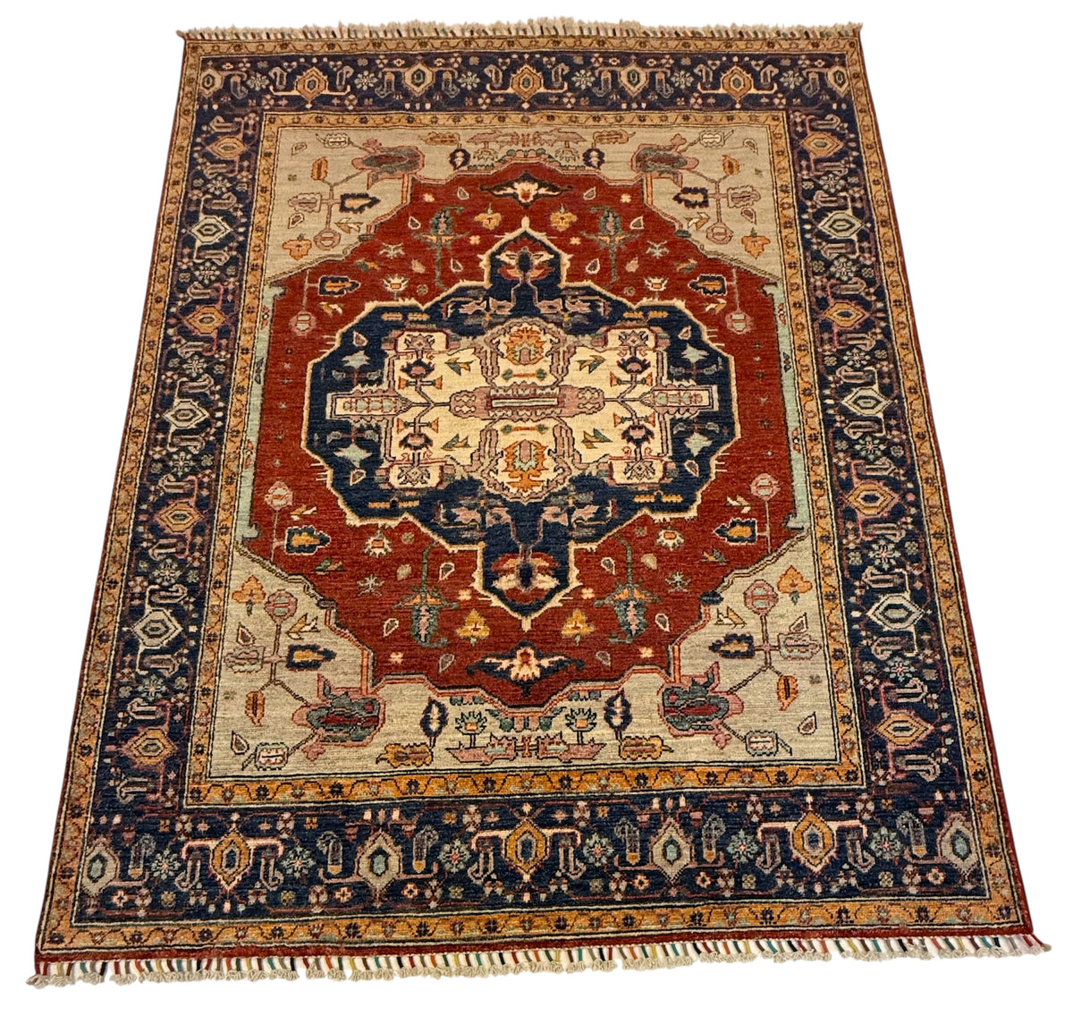 Afghaans Heriz Tapijt Handgeknoopt 155 X 202 CM