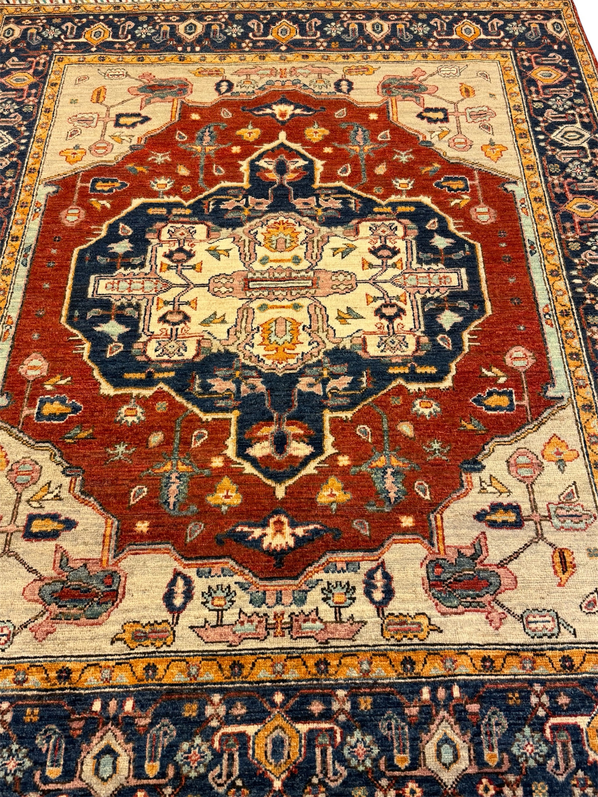 Afghaans Heriz Tapijt Handgeknoopt 155 X 202 CM