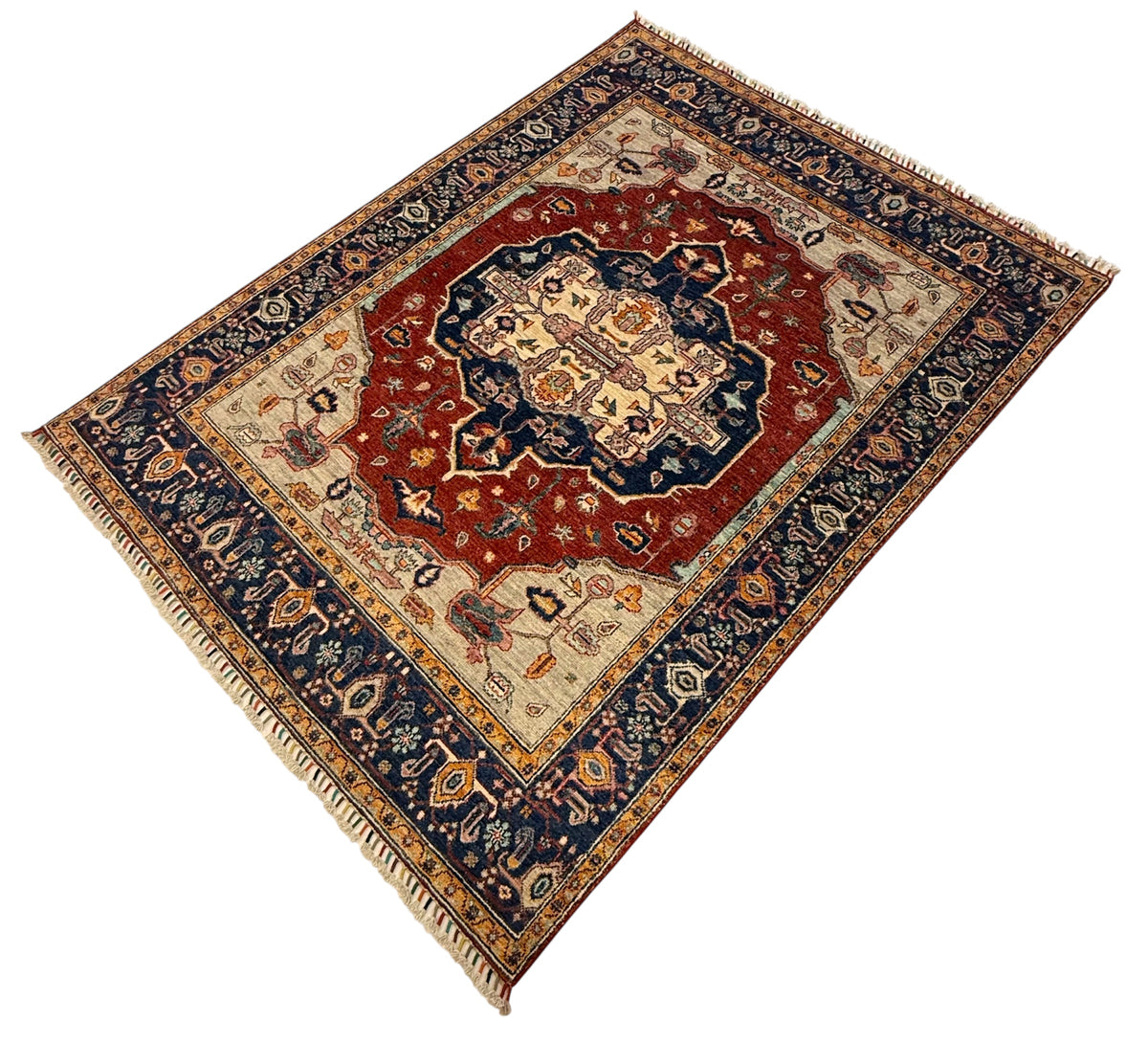 Afghaans Heriz Tapijt Handgeknoopt 155 X 202 CM
