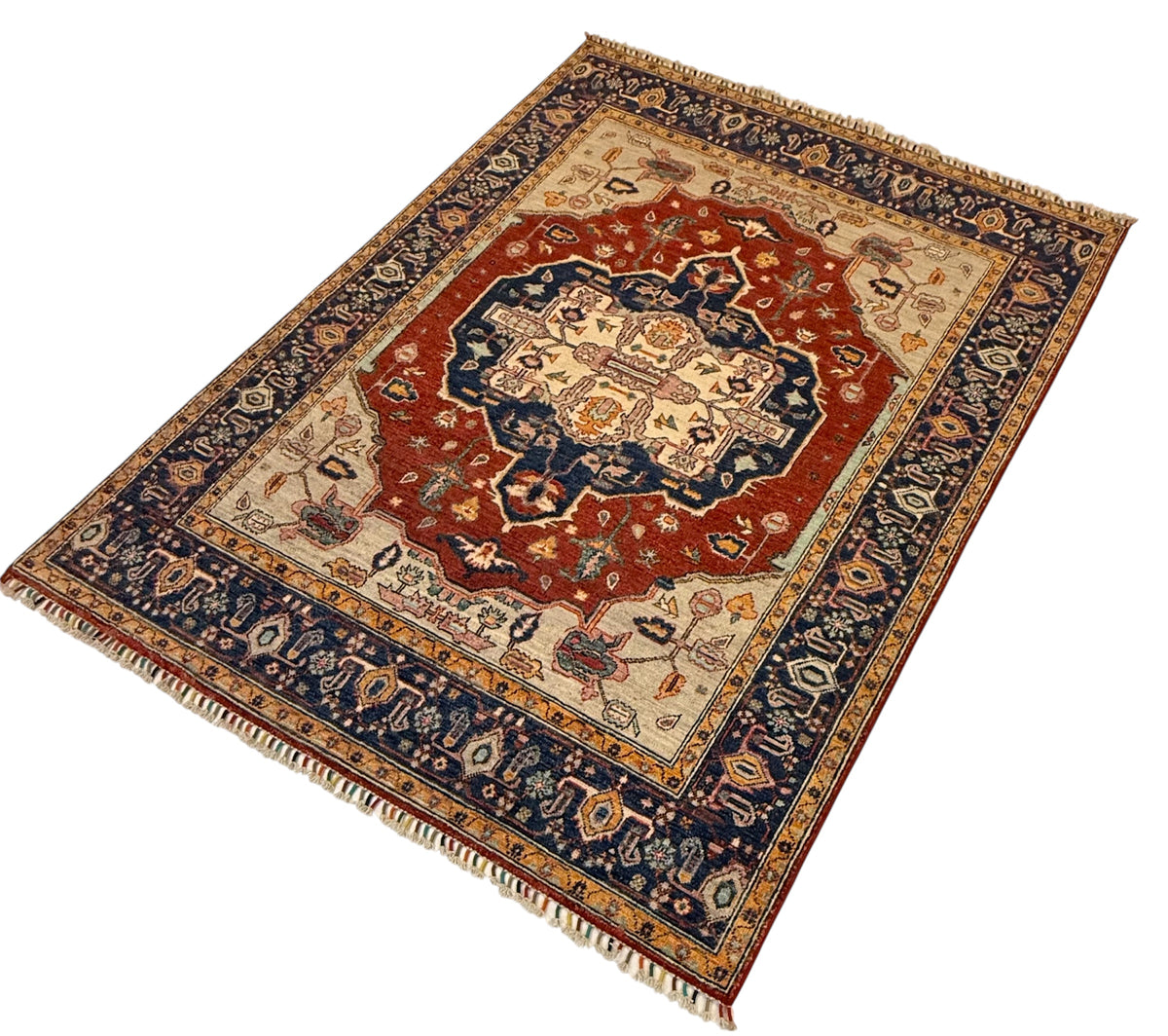 Afghaans Heriz Tapijt Handgeknoopt 155 X 202 CM