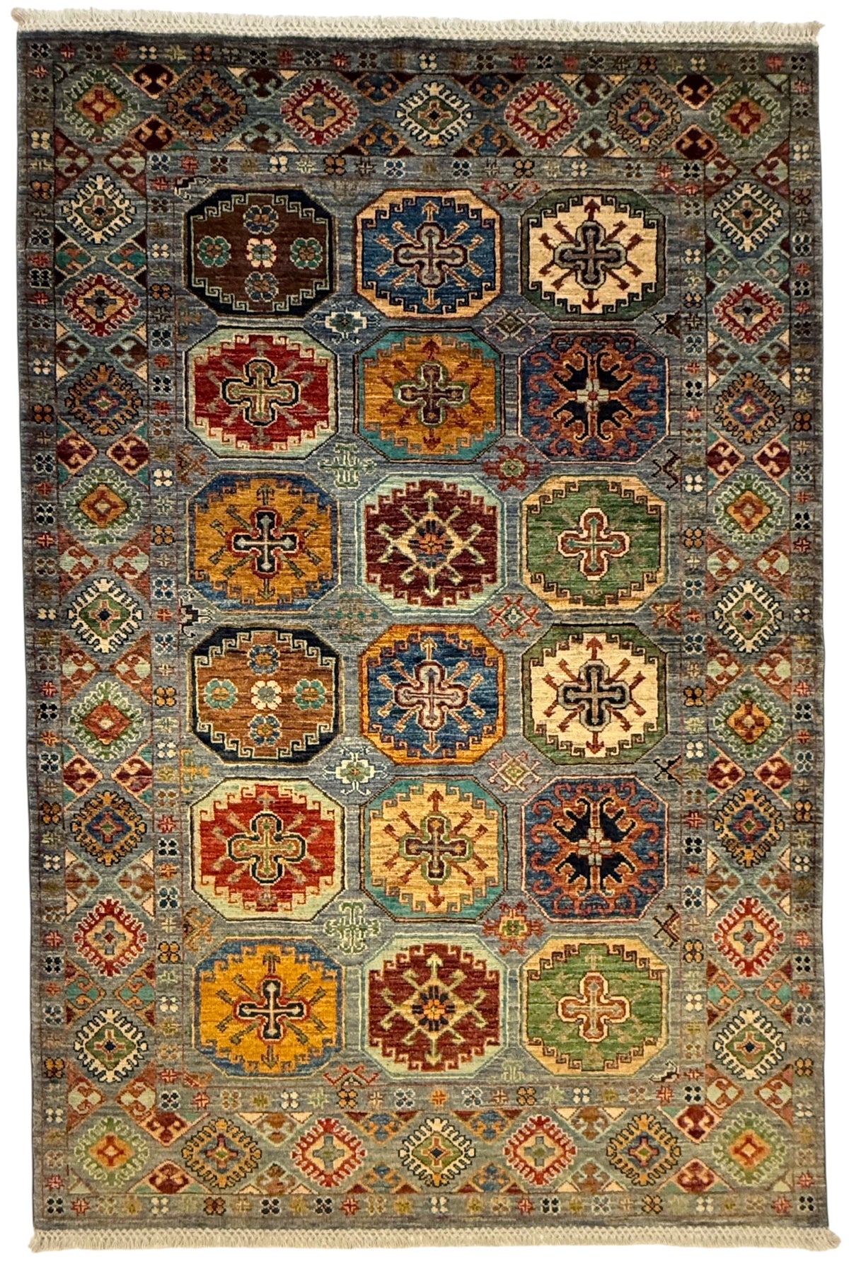 Afghaans Samarkand Tapijt 126 X 189 CM Handgeknoopt