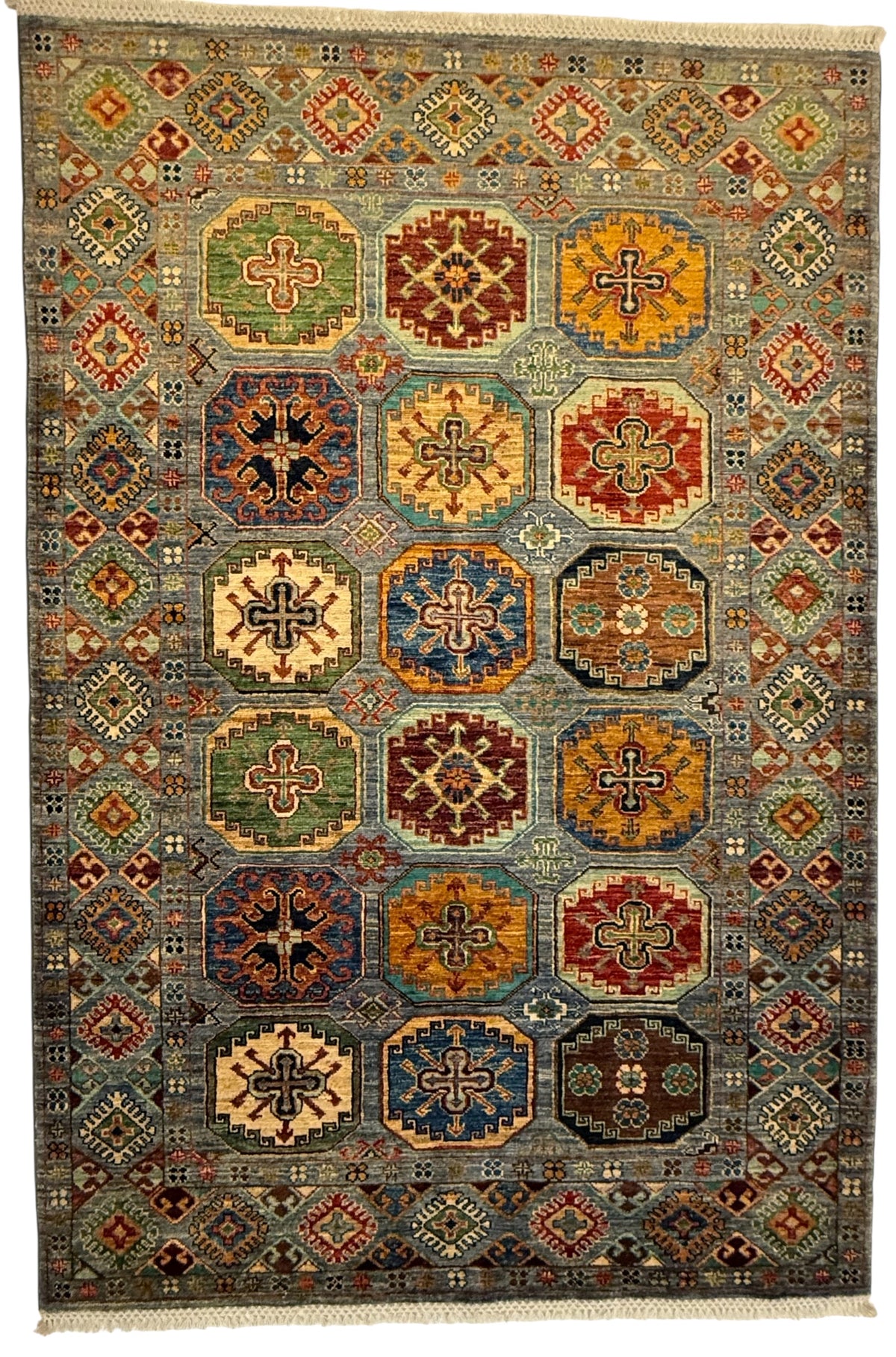 Afghaans Samarkand Tapijt 126 X 189 CM Handgeknoopt