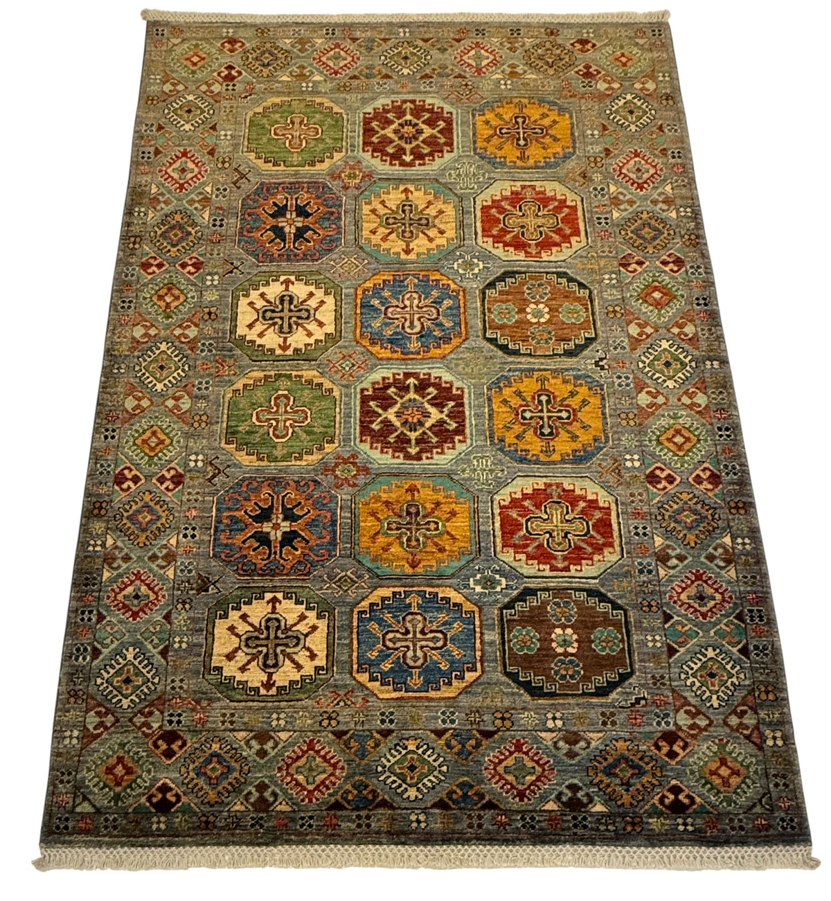 Afghaans Samarkand Tapijt 126 X 189 CM Handgeknoopt