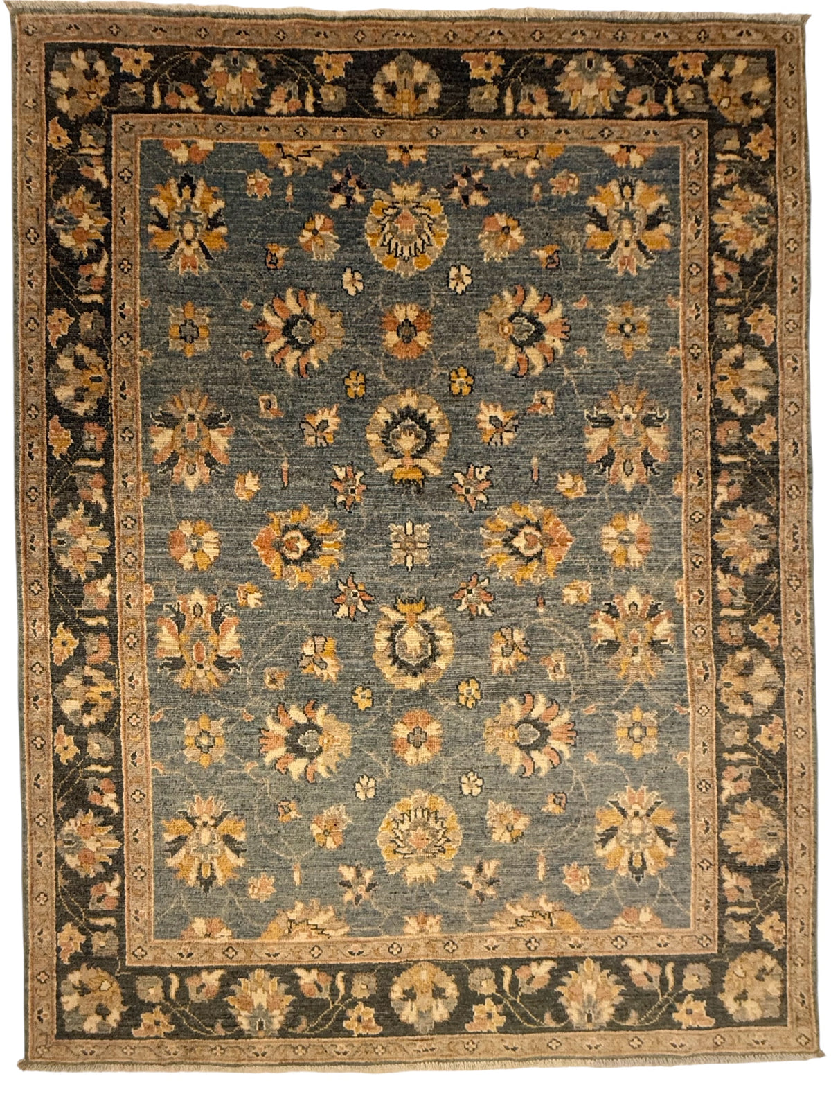 Afghaans Ziegler Tapijt 148 X 196 CM Handgeknoopt
