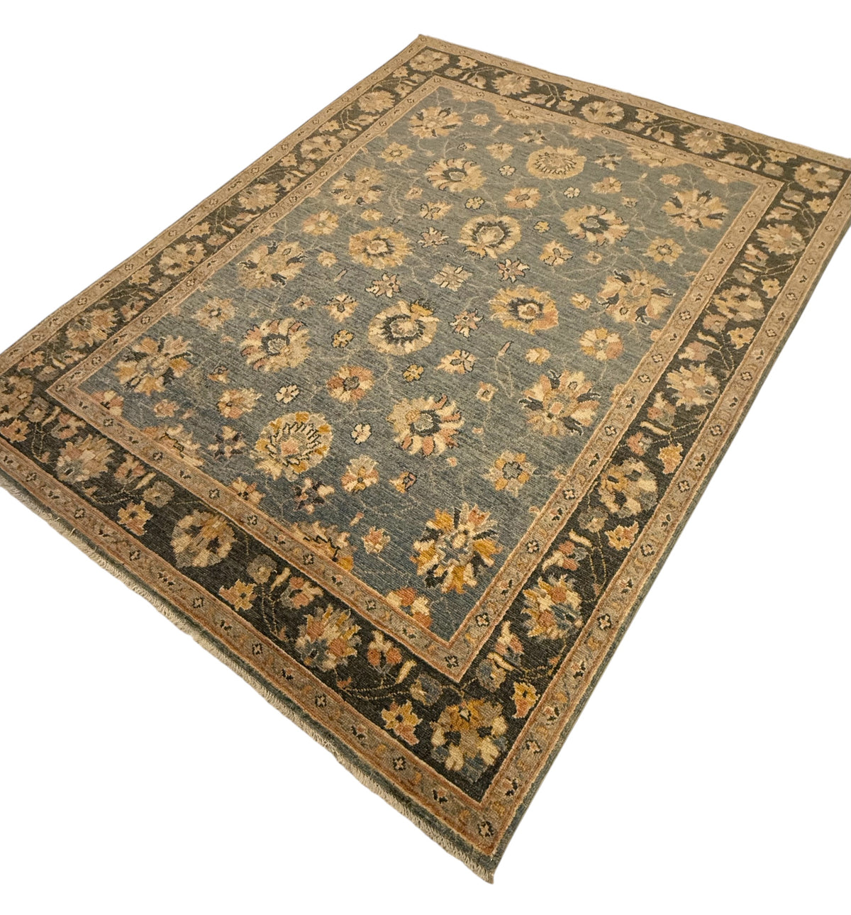 Afghaans Ziegler Tapijt 148 X 196 CM Handgeknoopt