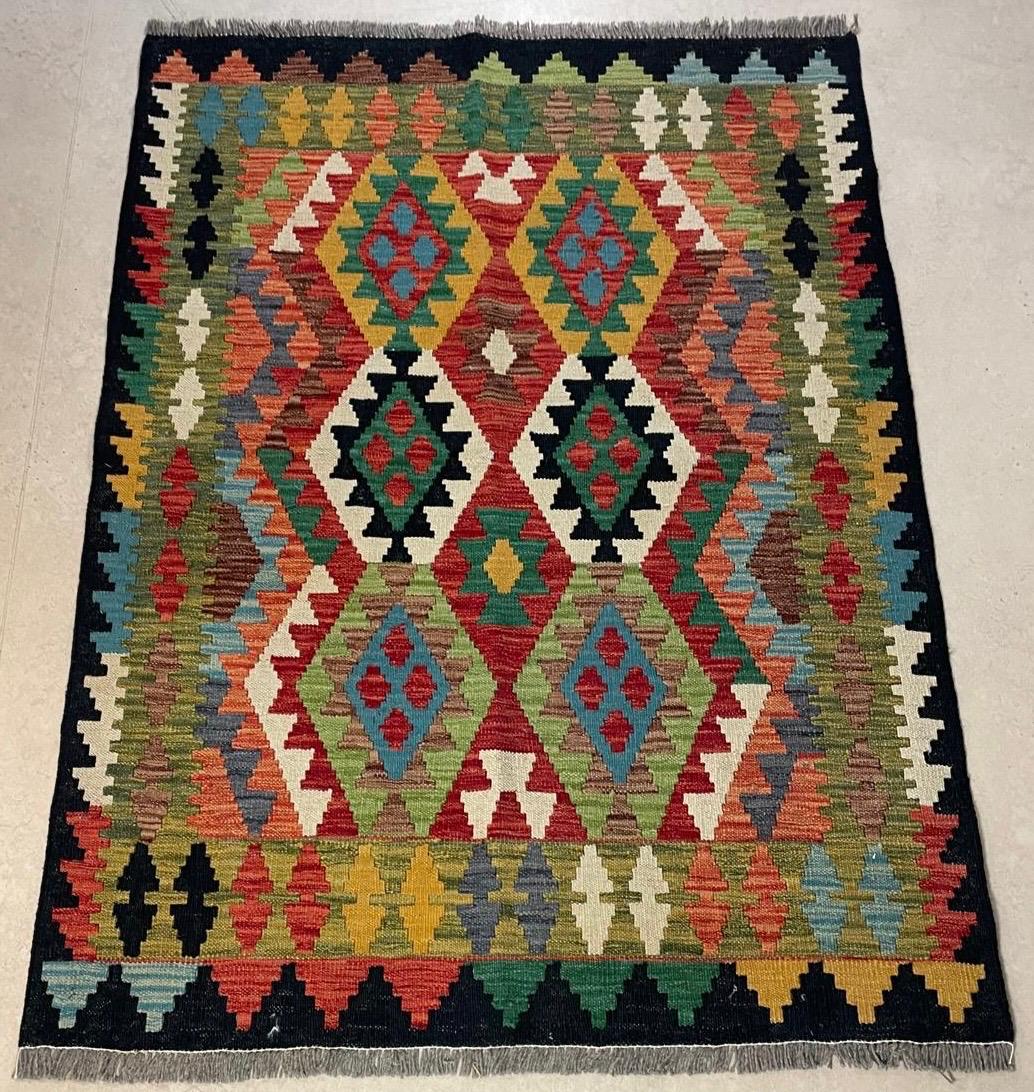 Afghaanse Kelim 101 X 148 CM Handgeweven
