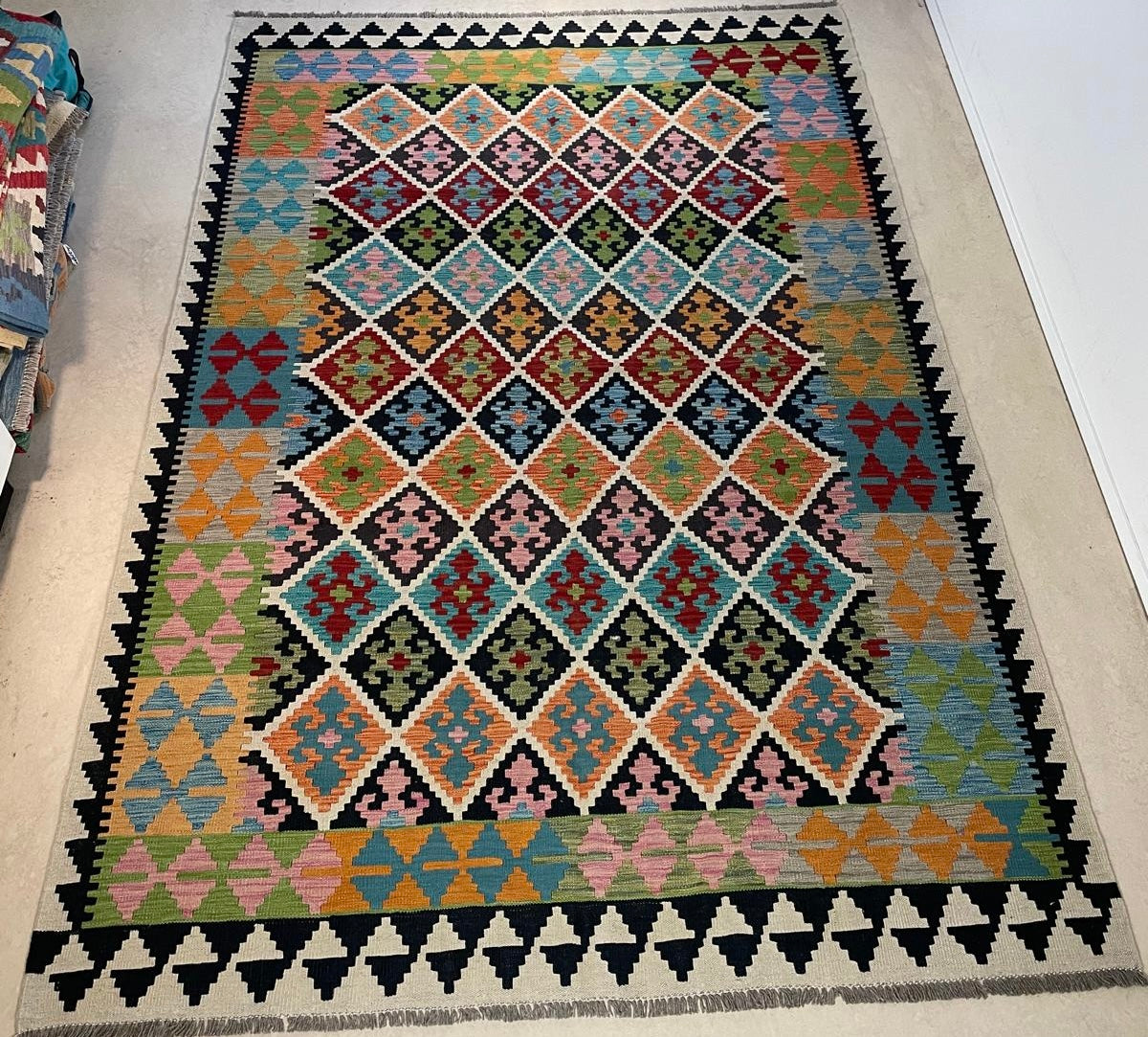 Afghaanse Kelim 202 X 293 CM Handgeweven
